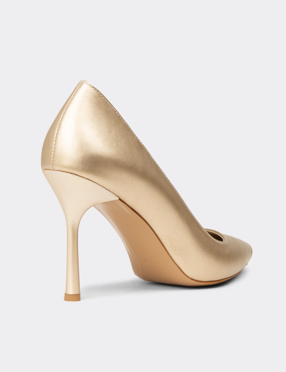 Women's Gold Stiletto Heels - P4539ZALTM01