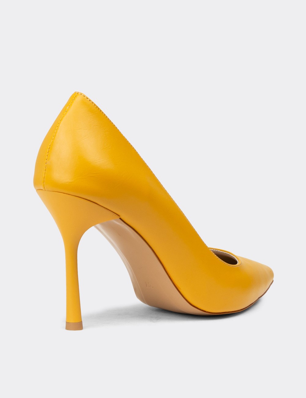 Women's Yellow Stiletto Heels - P4539ZHRDM01