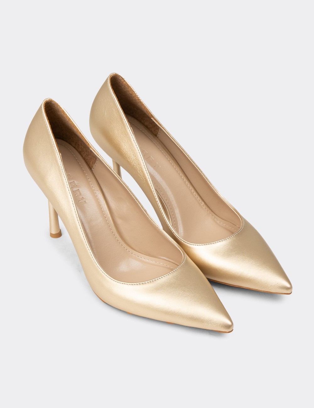 Women's Gold Stiletto Heels - P4539ZALTM01