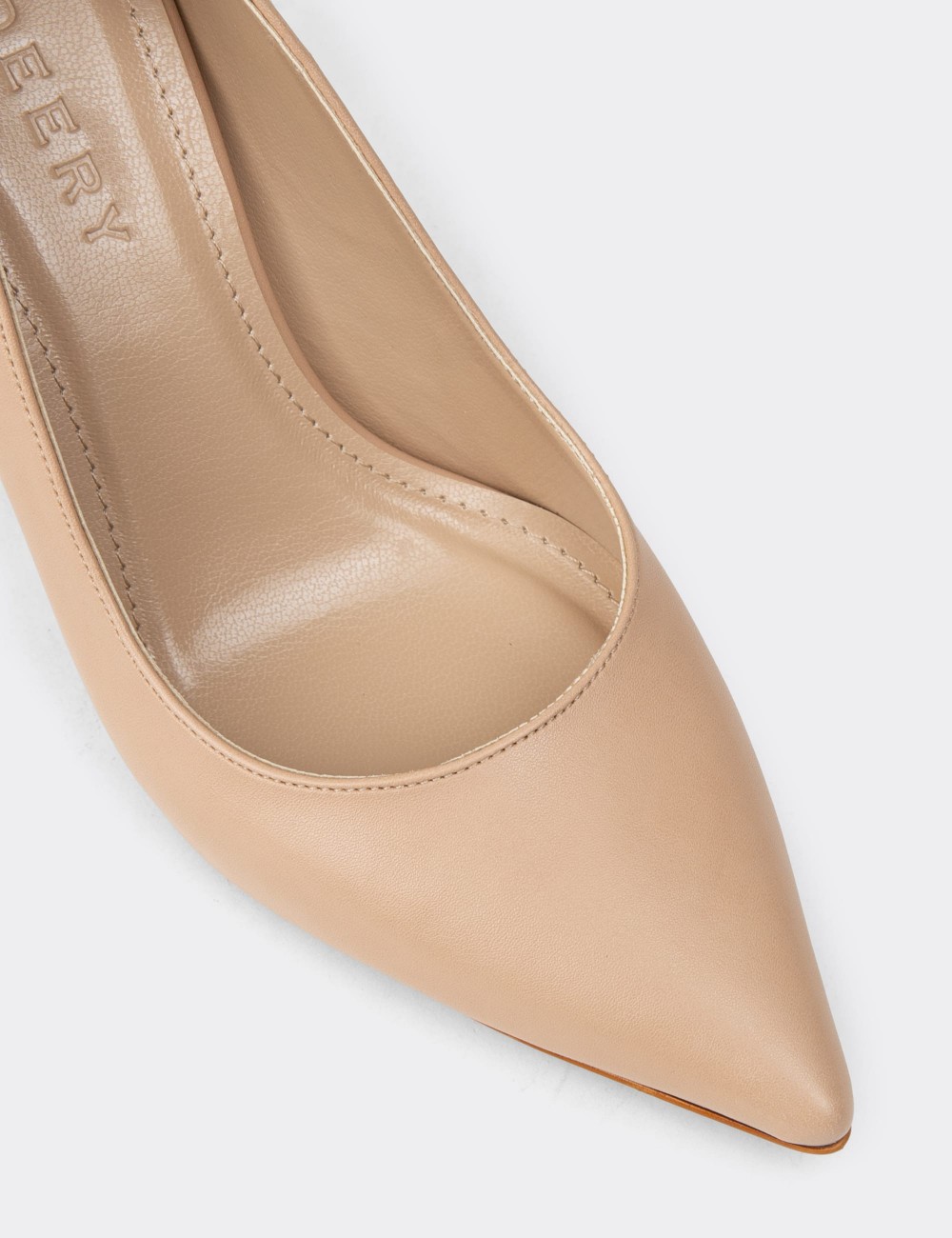 Women's Beige Stiletto Heels - P4539ZNUTM01