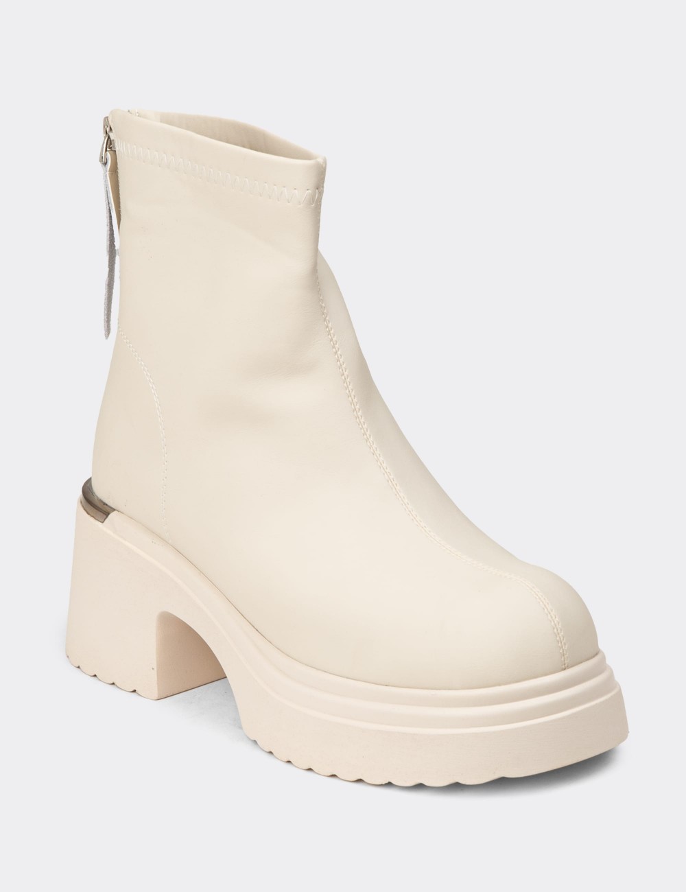 Women's Beige Platform Boots - K2050ZBEJC01