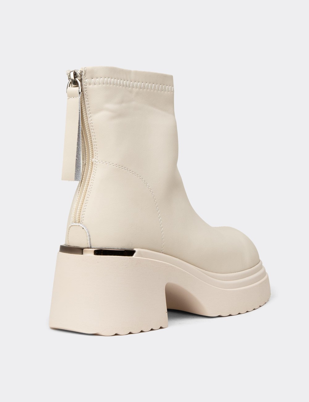 Women's Beige Platform Boots - K2050ZBEJC01