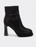Women's Black Heeled Boots