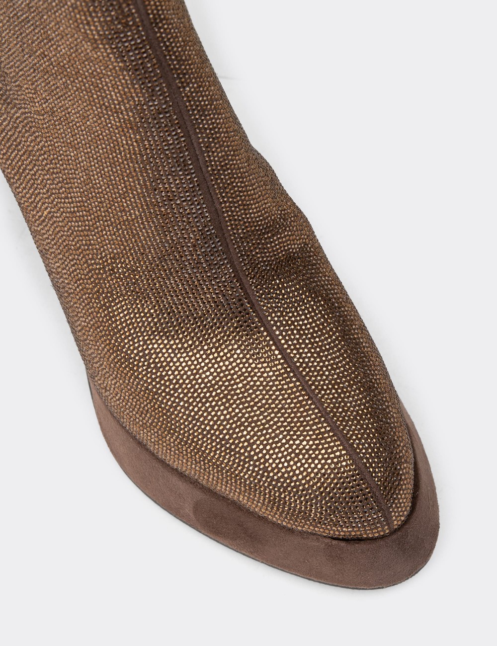 Women's Brown Heeled Boots - K2501ZKHVC03