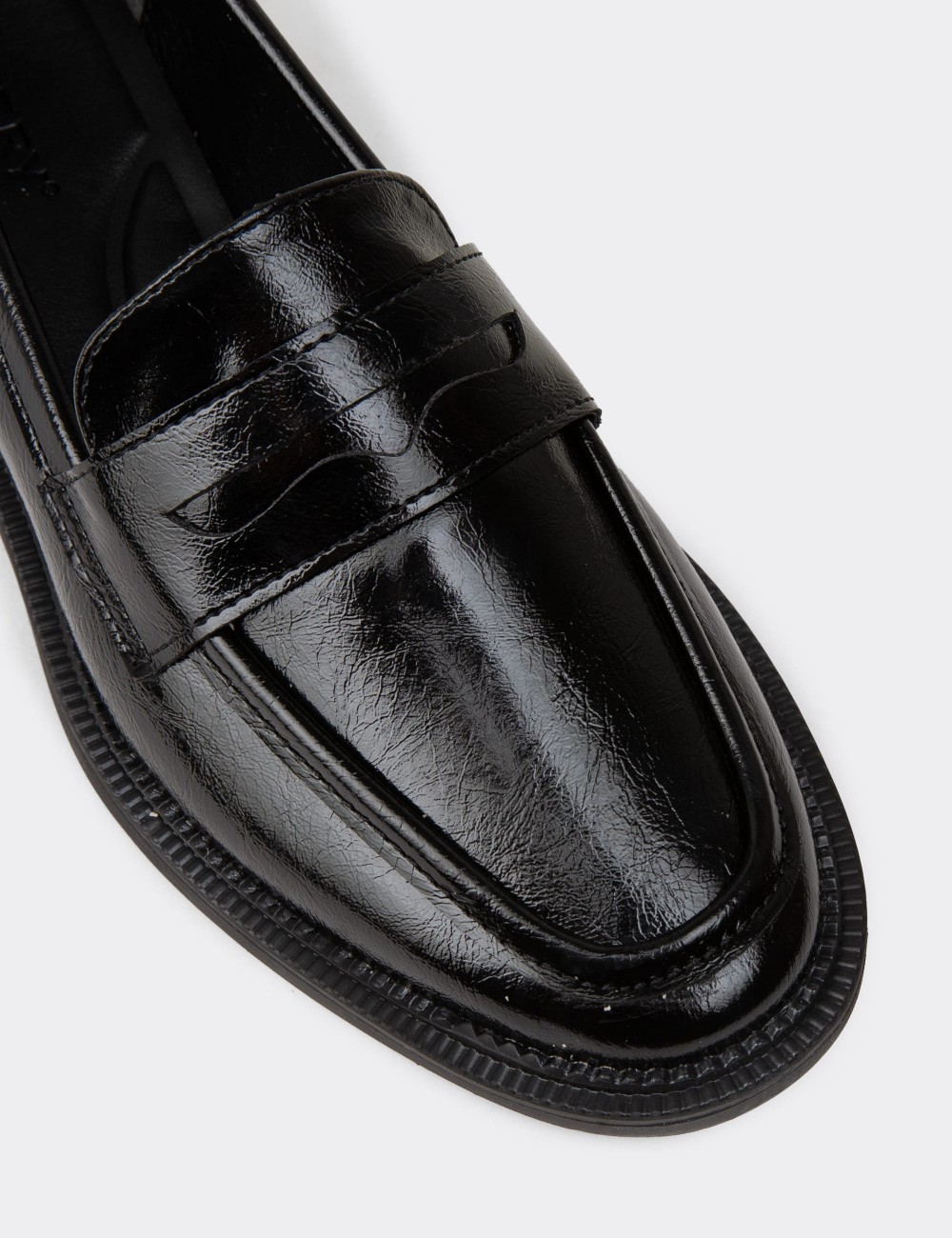 Women's Black Patent Moccasins - K9040ZSYHC01