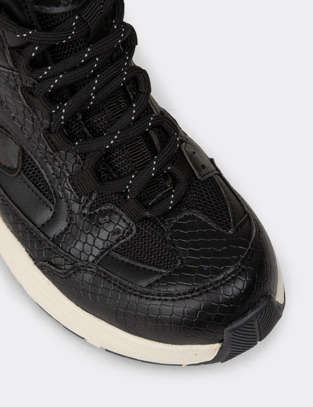 Women's Black Sneaker Boots - 34150ZSYHC01