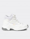 Women's White Sneakers Boots