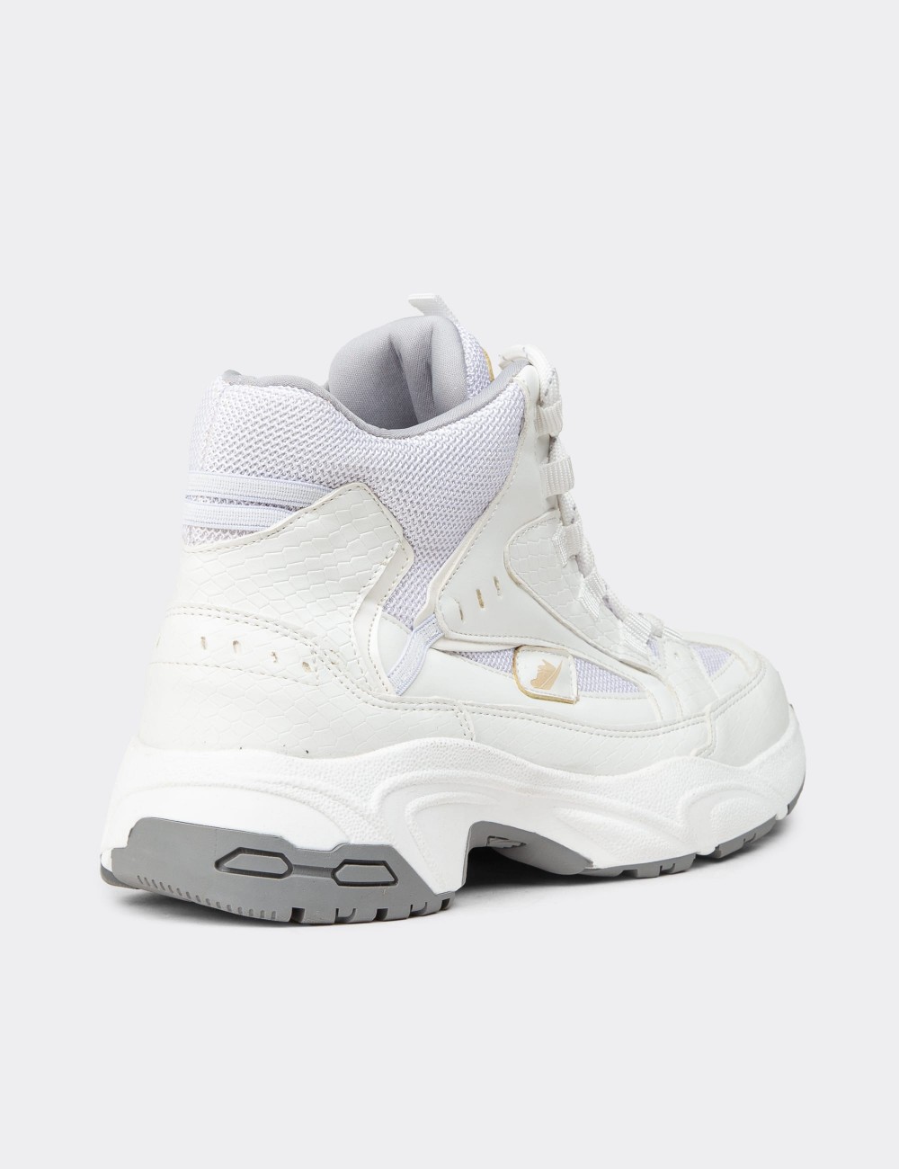 Women's White Sneakers Boots - 34150ZBYZC01