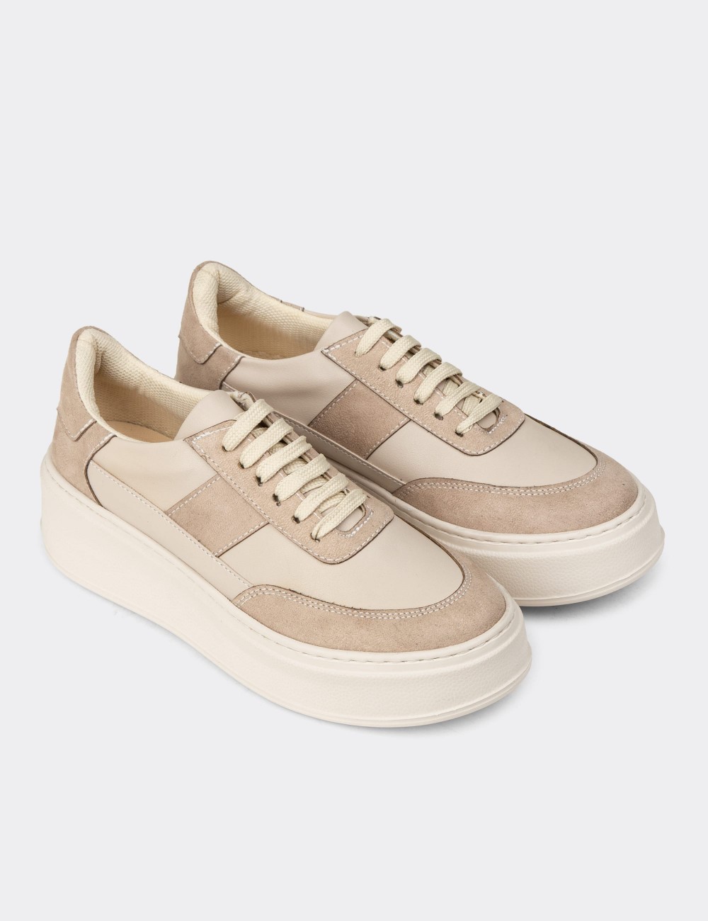 Women's Beige Sneakers - CE488ZBEJC01