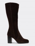 Women's Brown Suede Leather Boots
