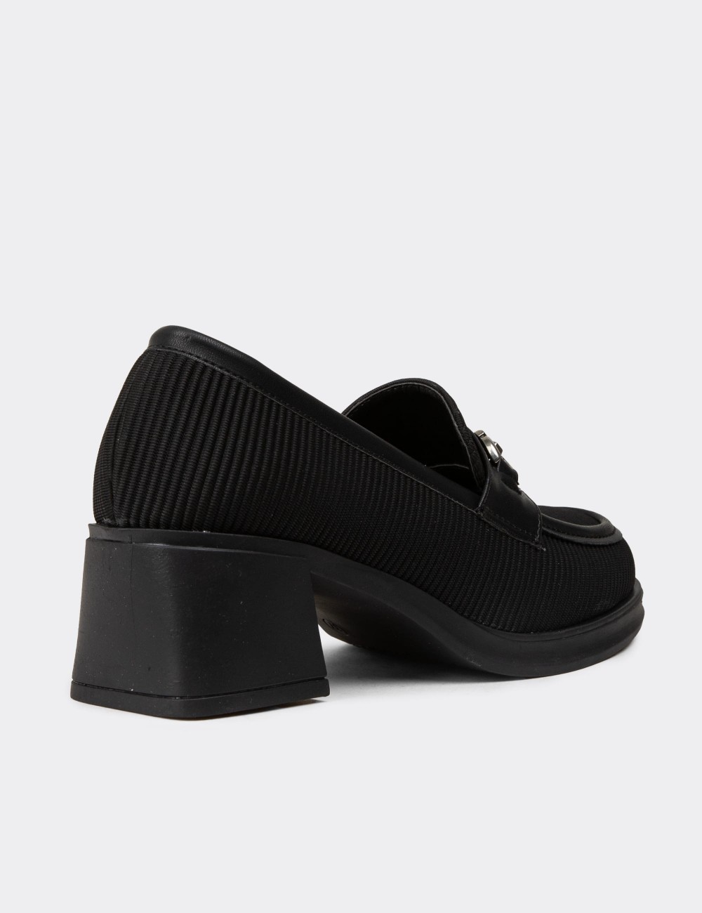 Women's Black Loafers - K1463ZSYHC01
