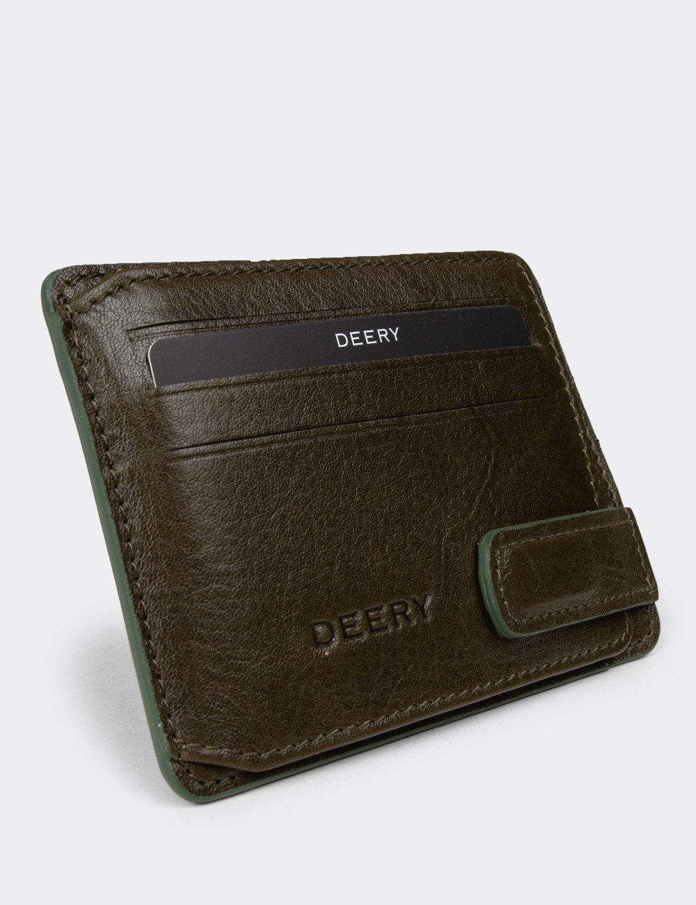 Men's Green Leather Wallet - 00521MHAKZ02