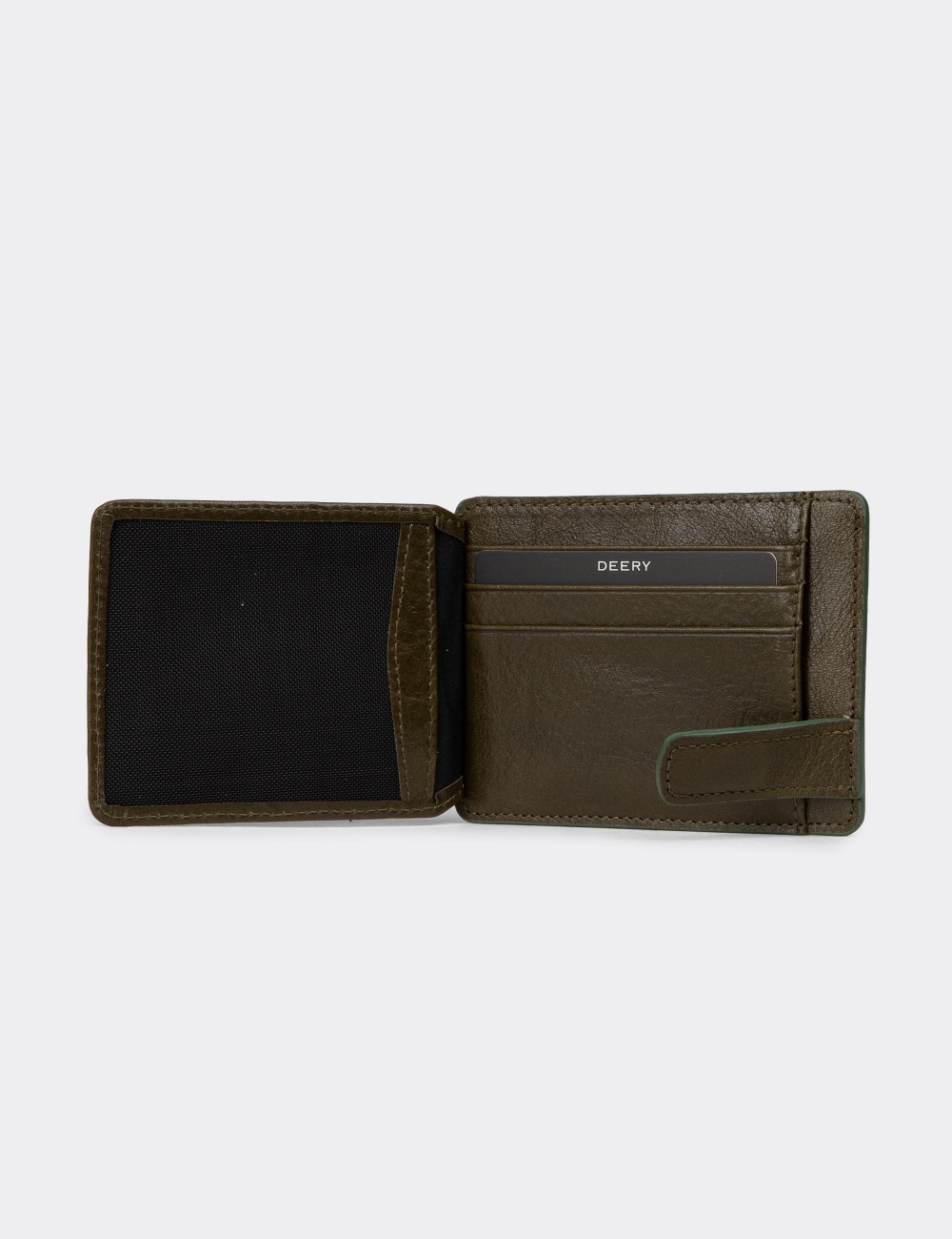 Men's Green Leather Wallet - 00521MHAKZ02