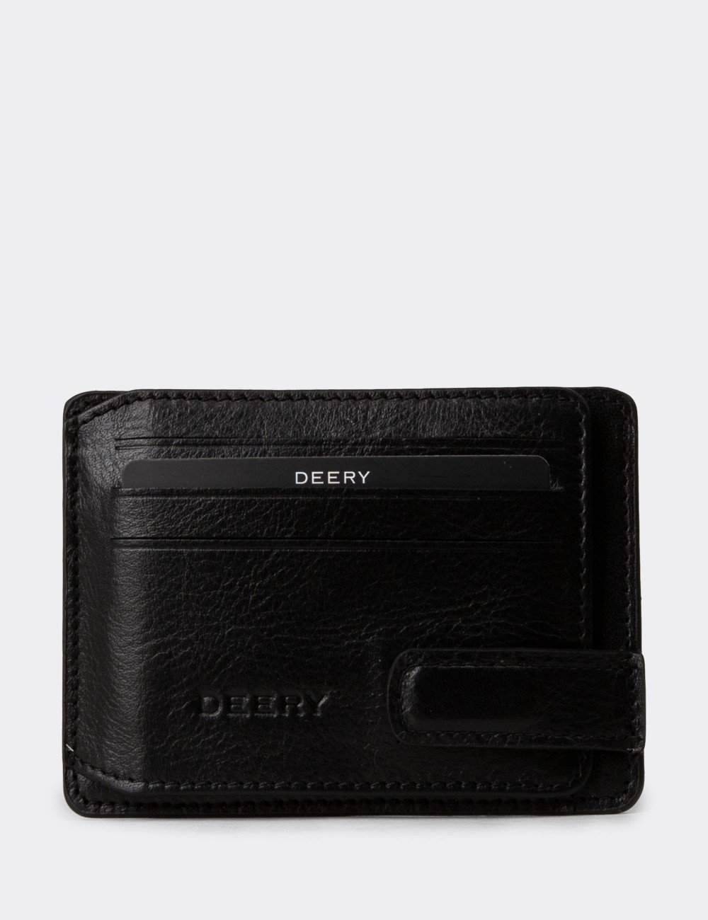 Men's Black Leather Wallet - 00521MSYHZ02