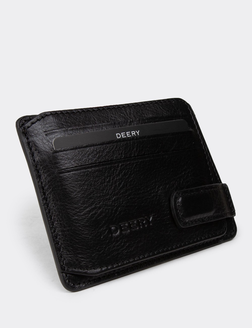 Men's Black Leather Wallet - 00521MSYHZ02
