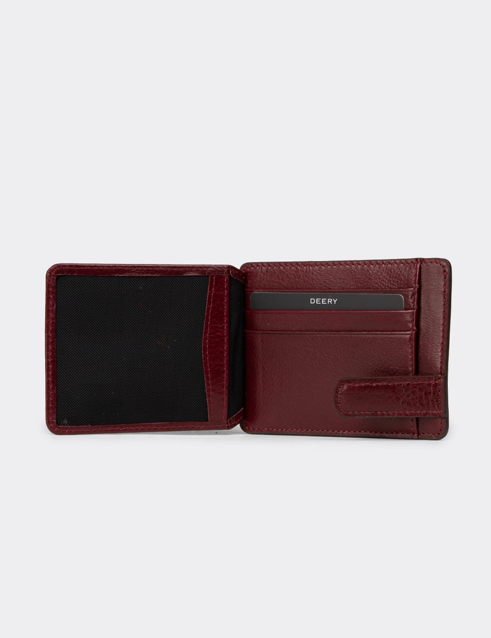 Men's Burgundy Leather Wallet - 00521MBRDZ01