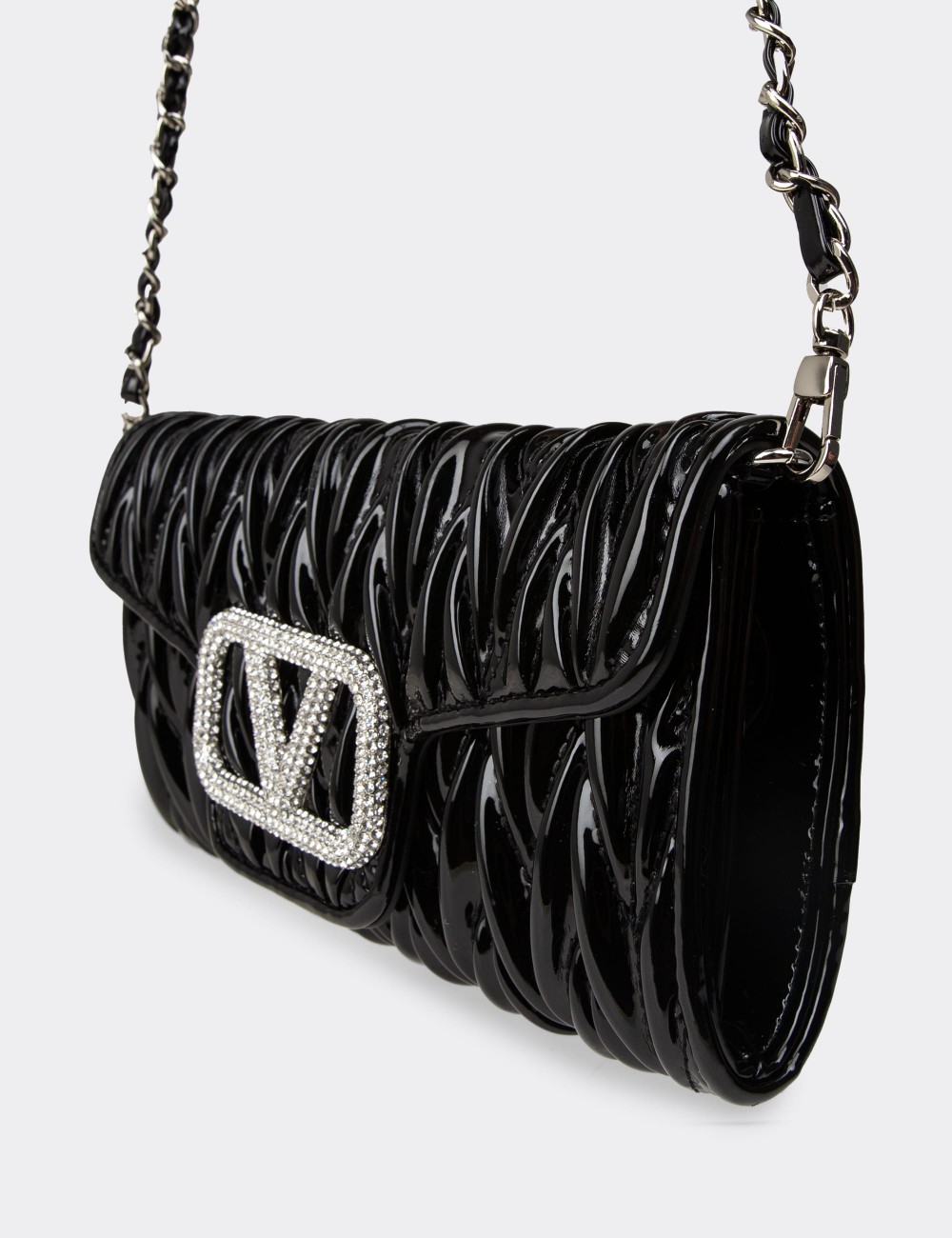 Black Patent Clutch Bag - K2712ZSYHY01