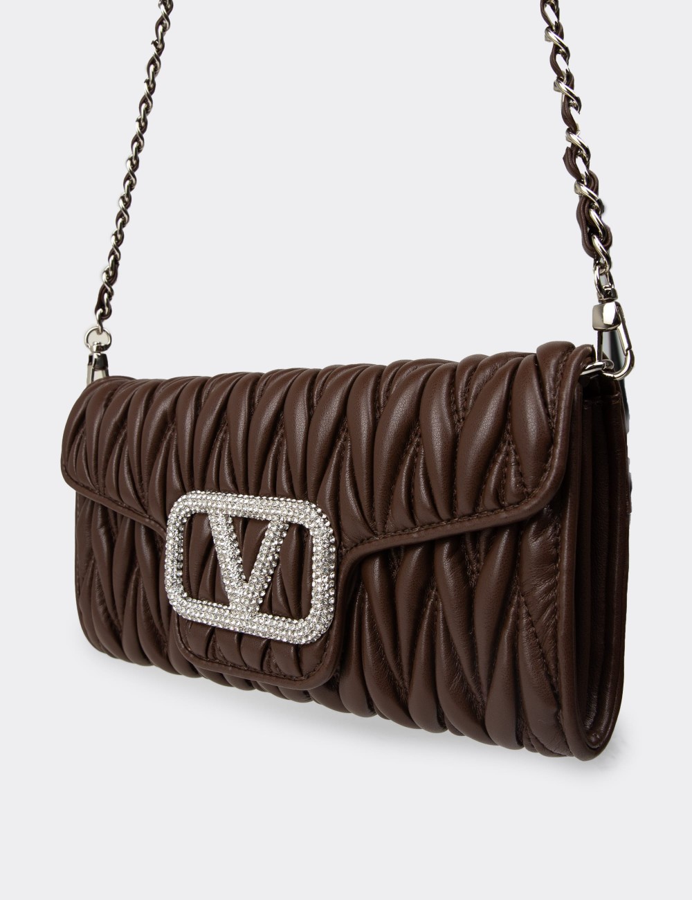 Brown Shoulder Clutch Bag - K2712ZKHVY01
