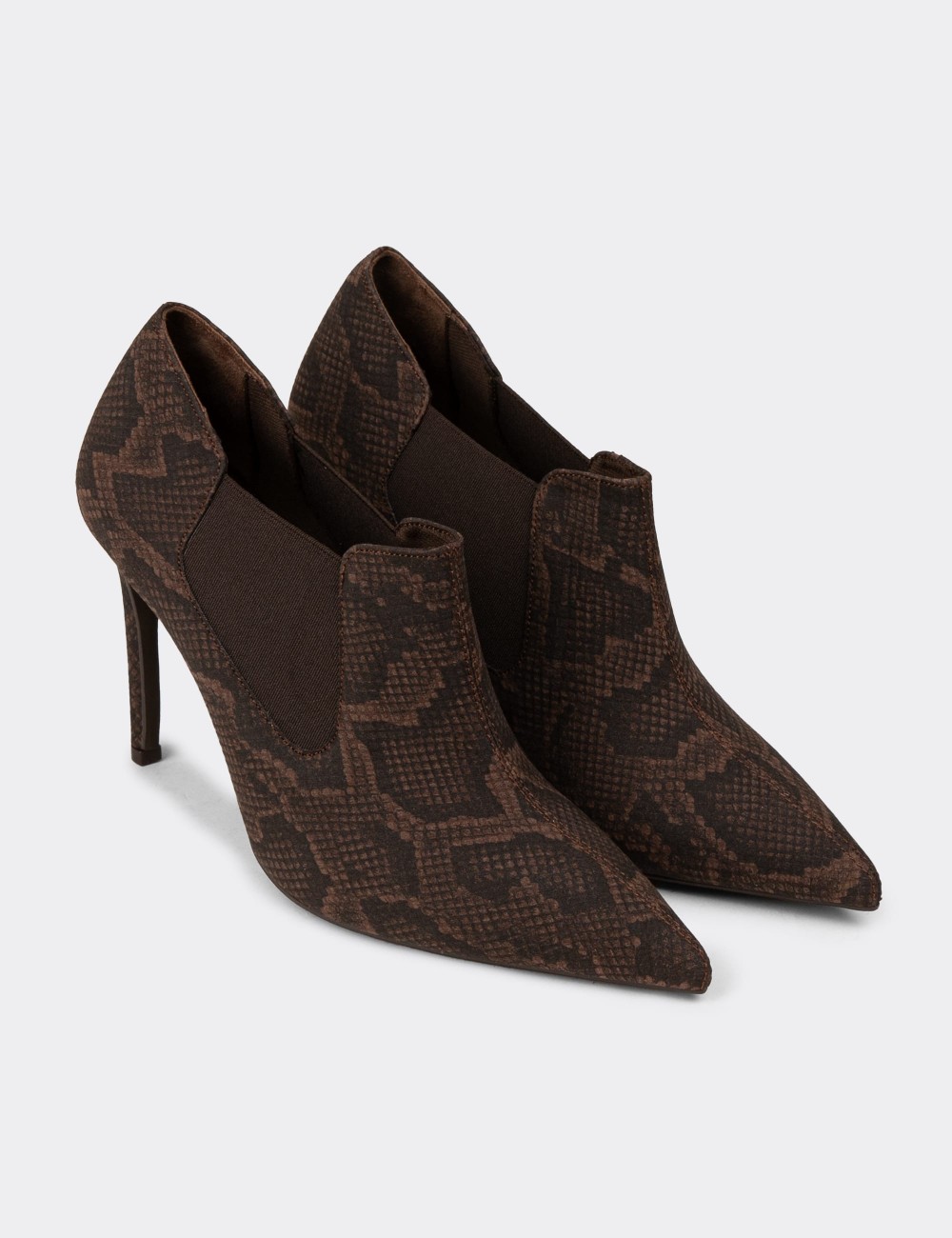 Women's Brown Ankle Boots - K1205ZKHVM01