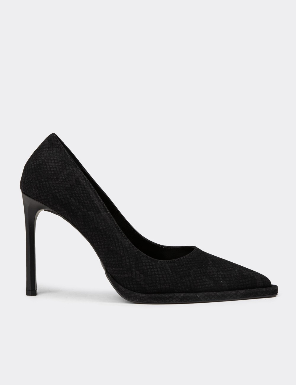 Women's Black Stiletto Heel - K1251ZSYHC01
