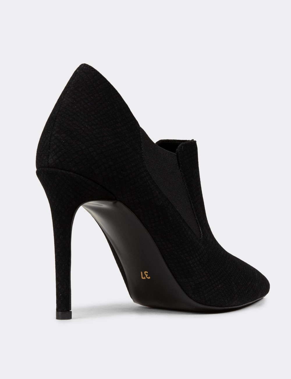 Women's Black Ankle Boots - K1205ZSYHM01