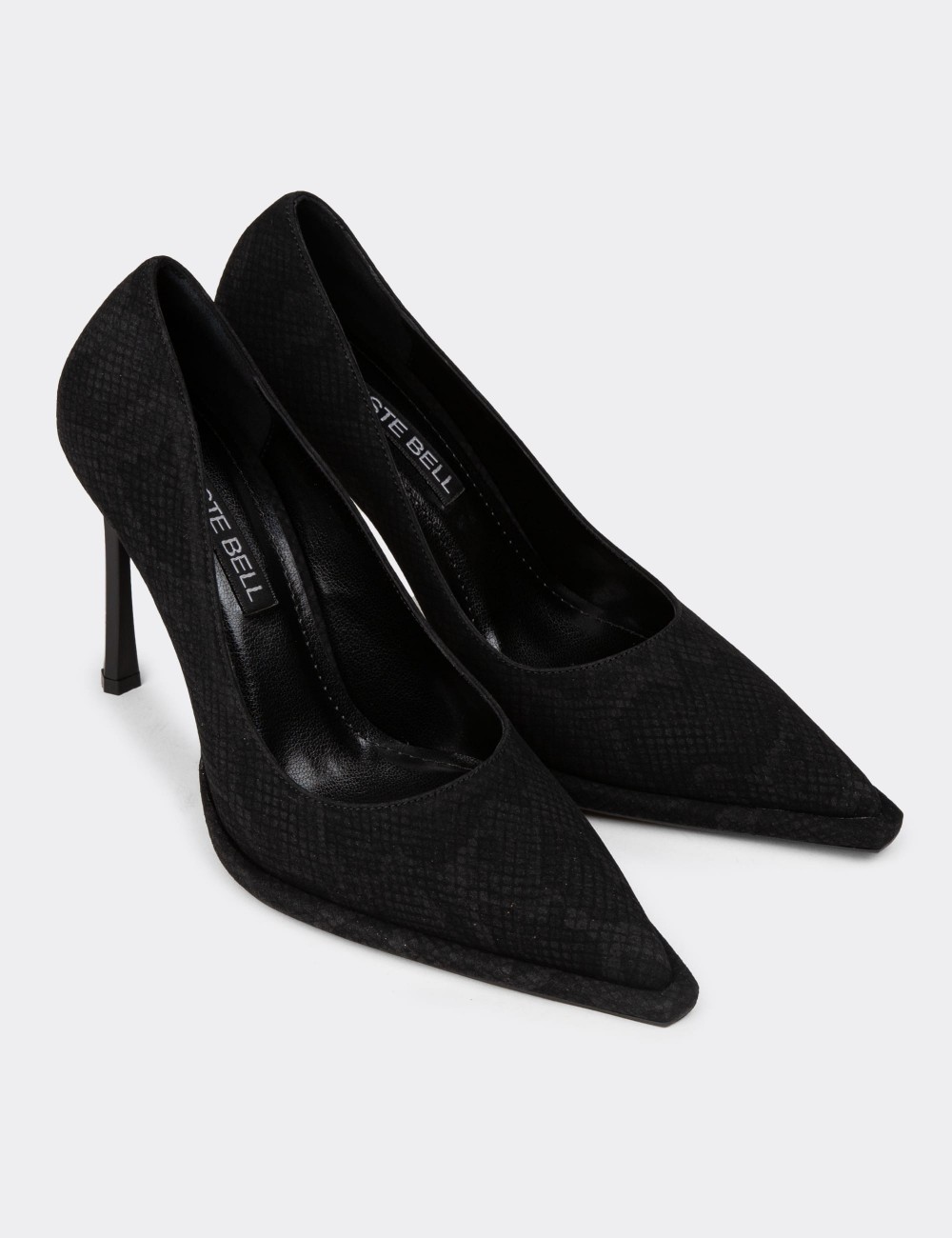 Women's Black Stiletto Heel - K1251ZSYHC01