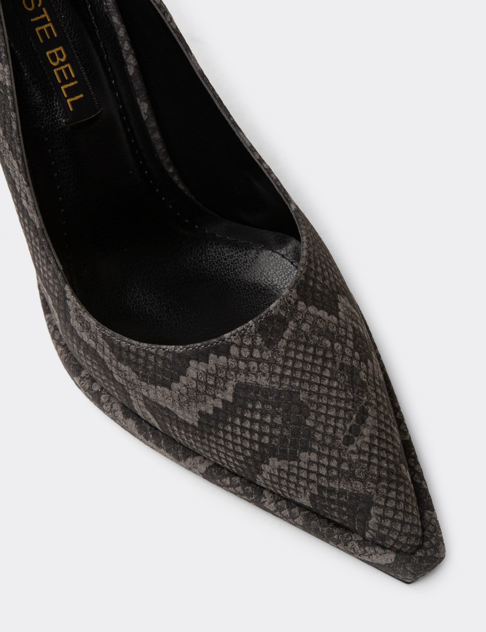 Women's Gray Stiletto Heels - K1251ZGRIC01