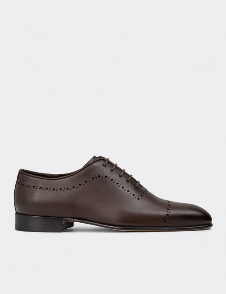 Men's Brown Leather Traditional Shoes