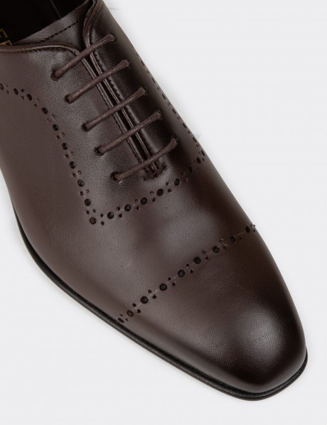 Men's Brown Leather Traditional Shoes