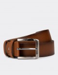 Leather Tan Men's Belt