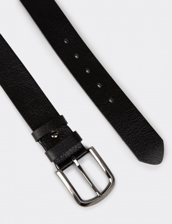 Leather Black Men's Belt