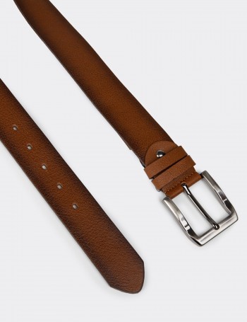 Leather Tan Men's Belt