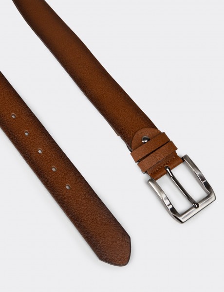 Leather Tan Men's Belt