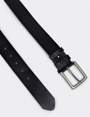 Leather Navy Men's Belt