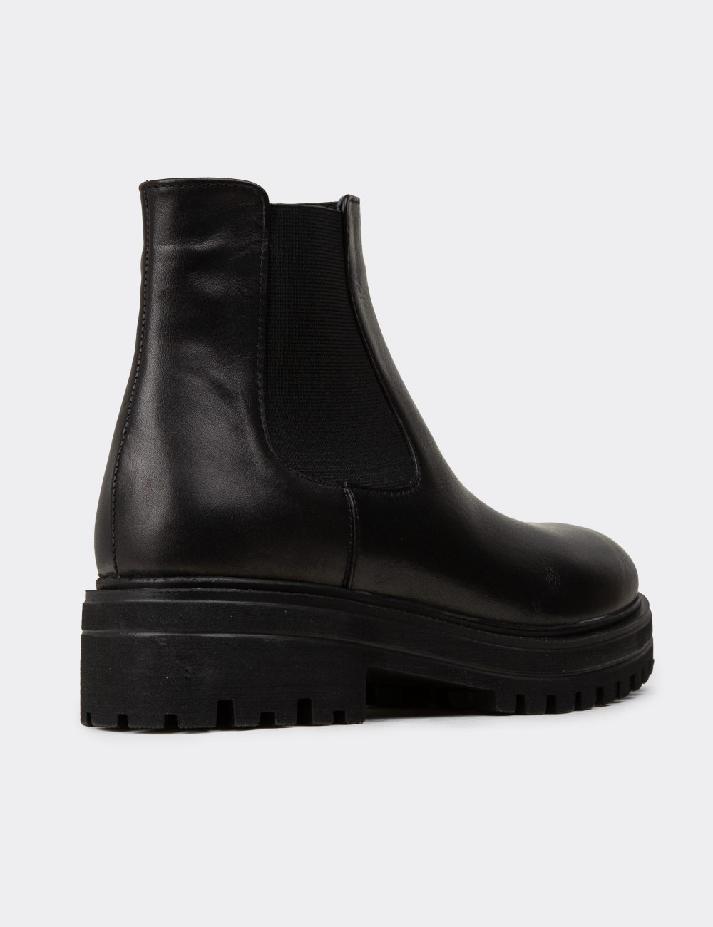 Black  Leather Boots - 01801ZSYHE02