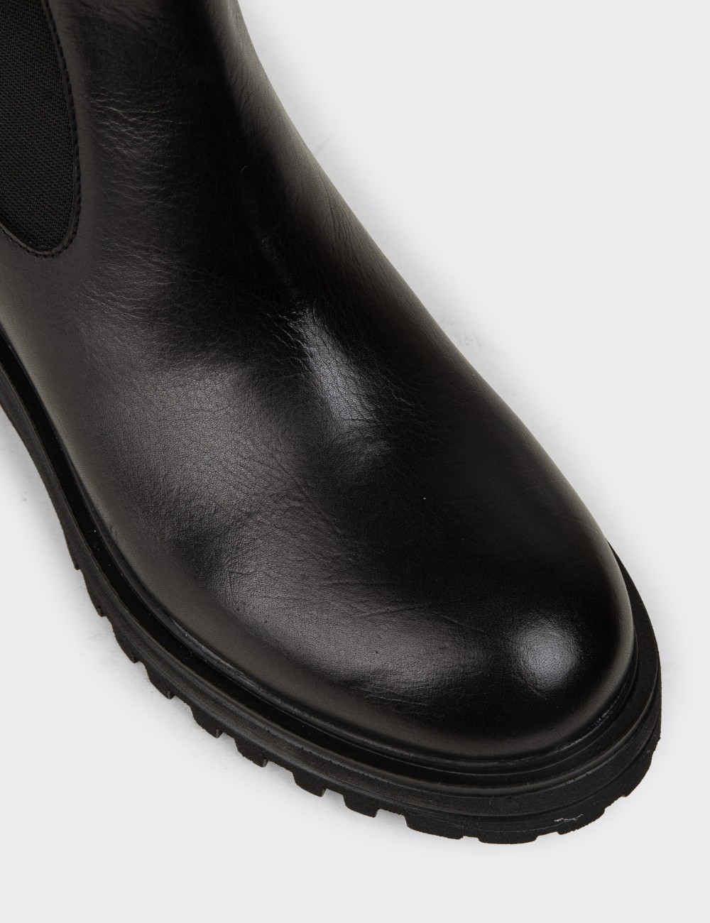 Black  Leather Boots - 01801ZSYHE02