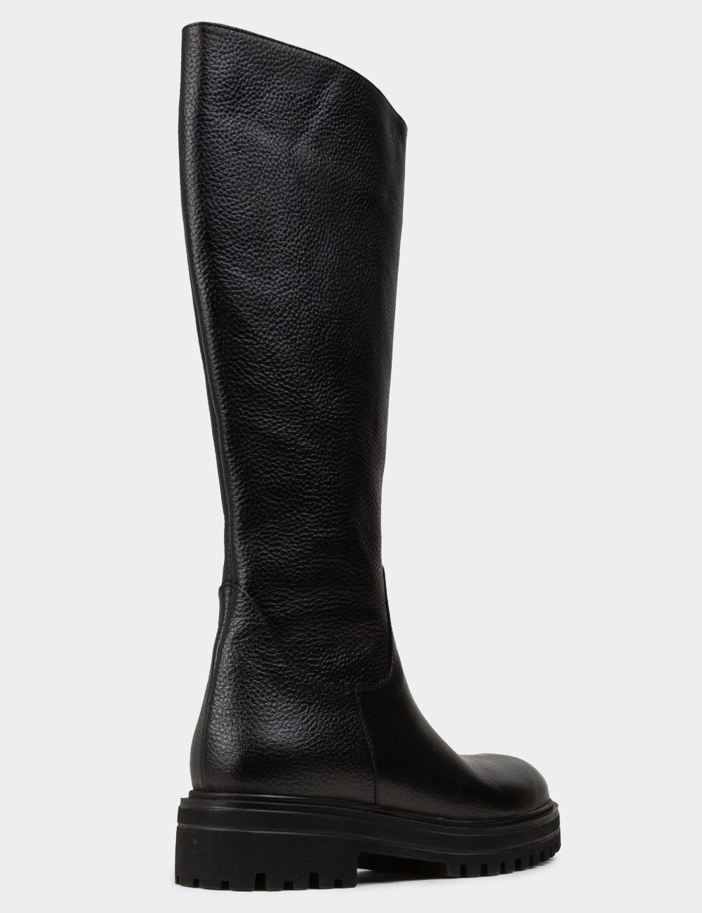Black  Leather Boots - 01807ZSYHE01