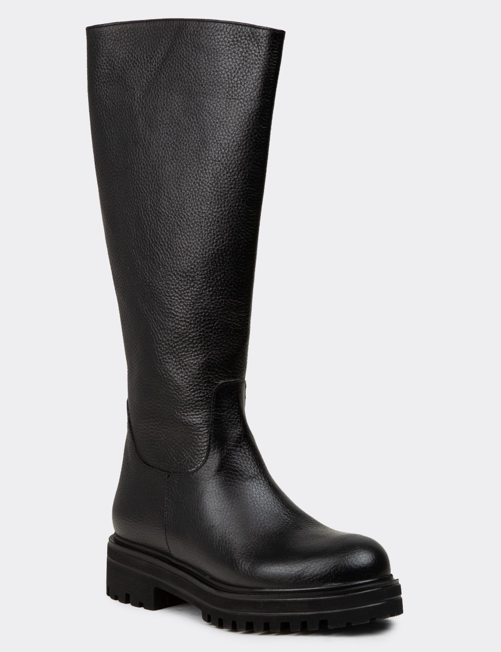 Black  Leather Boots - 01807ZSYHE01