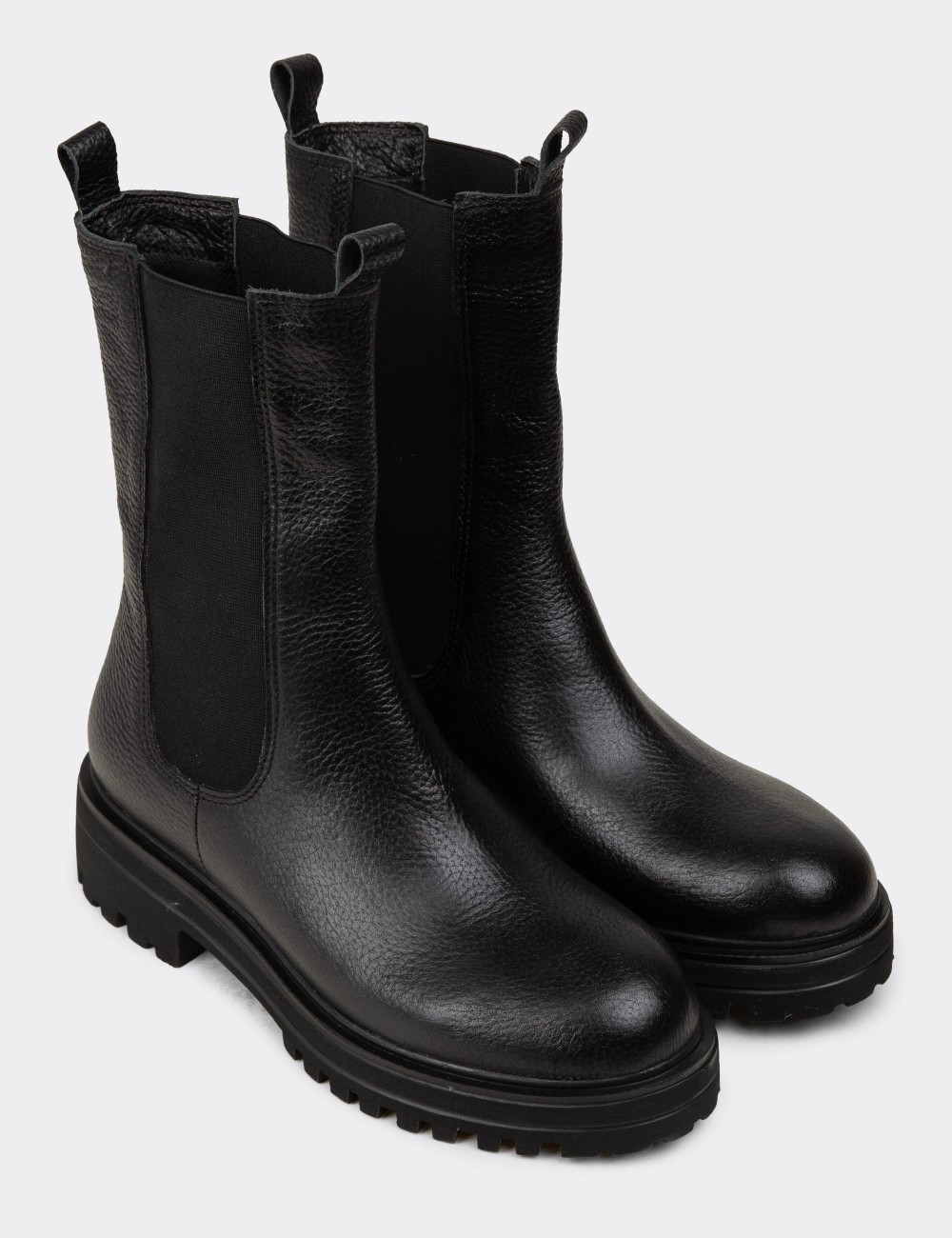 Black  Leather Chelsea Boots - E2020ZSYHC01 Black  Leather Chelsea Boots - E2020ZSYHC01