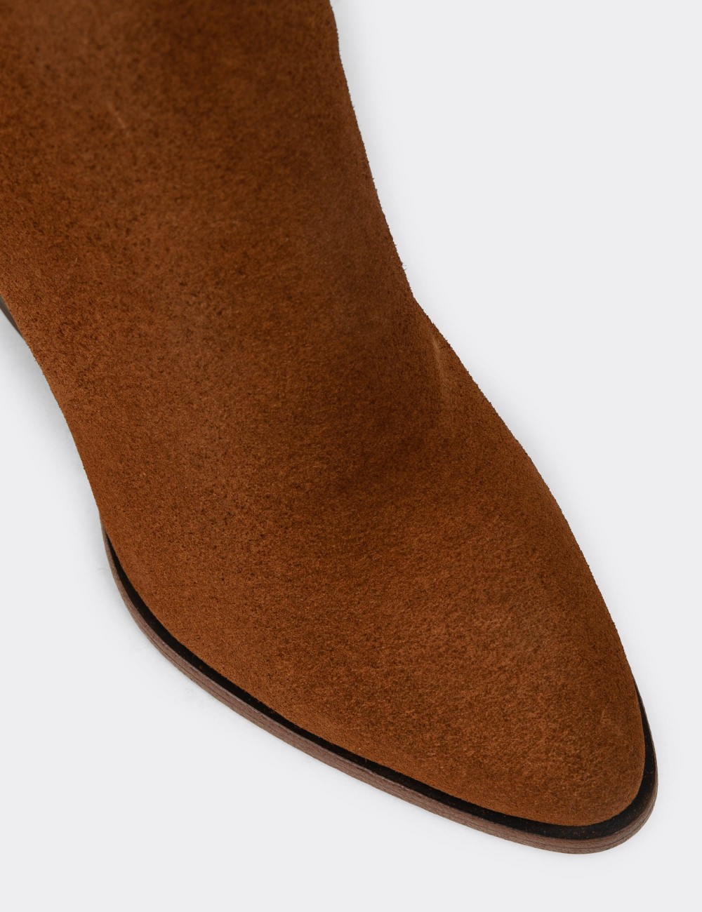 Tan Suede Leather  Boots - E4452ZTBAC01