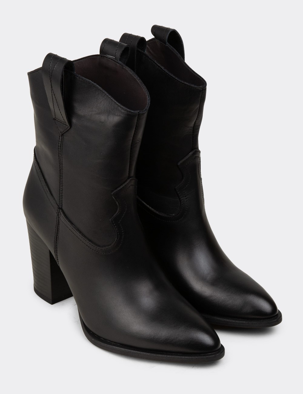 Black  Leather Boots - E4460ZSYHC01 Black  Leather Boots - E4460ZSYHC01