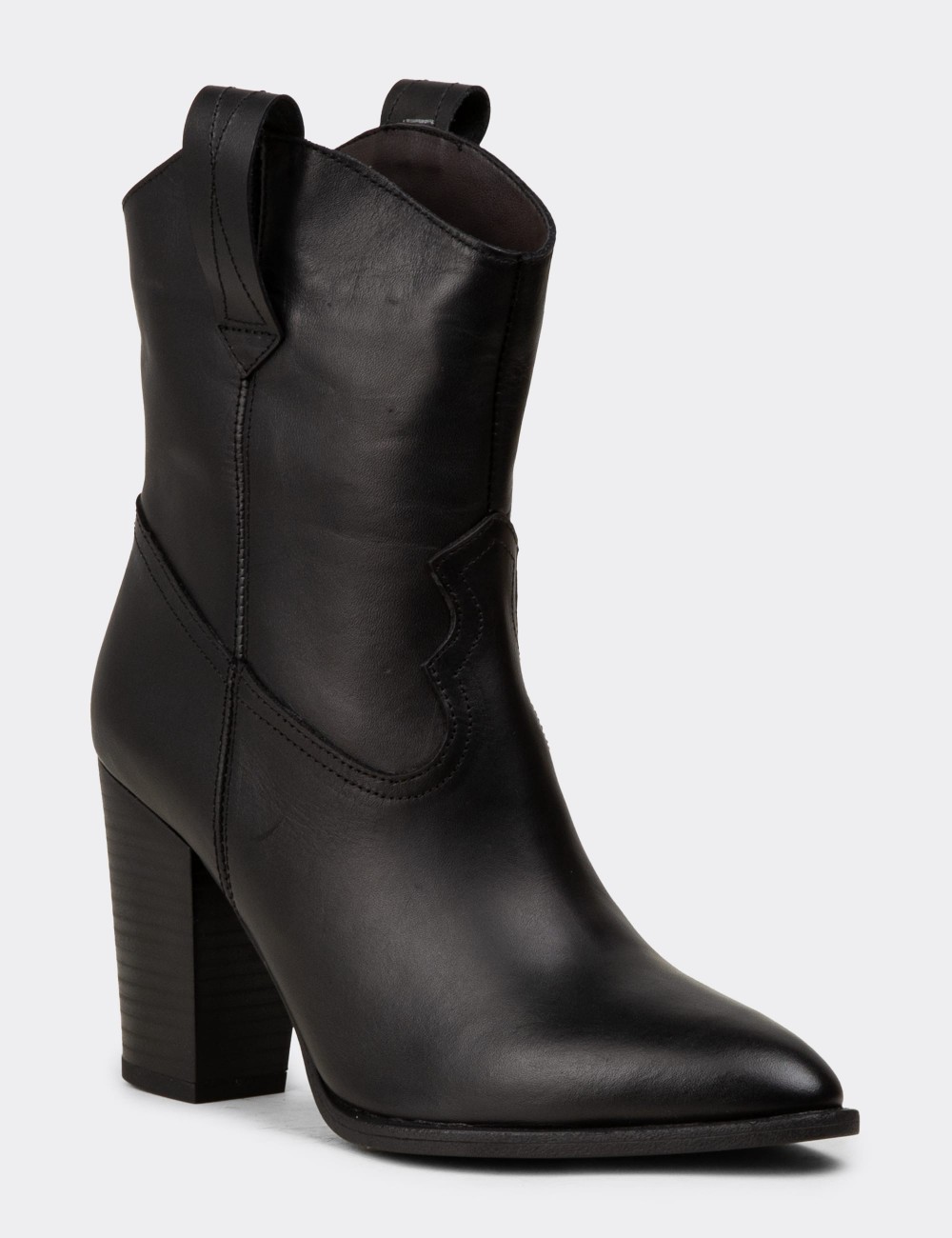 Black  Leather Boots - E4460ZSYHC01 Black  Leather Boots - E4460ZSYHC01