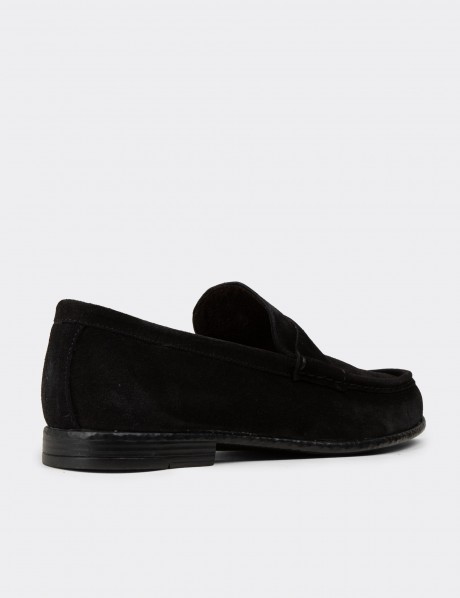 Black  Leather Loafers