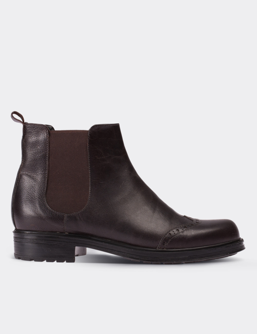 Brown  Leather Chelsea Boots - 01572ZKHVC02