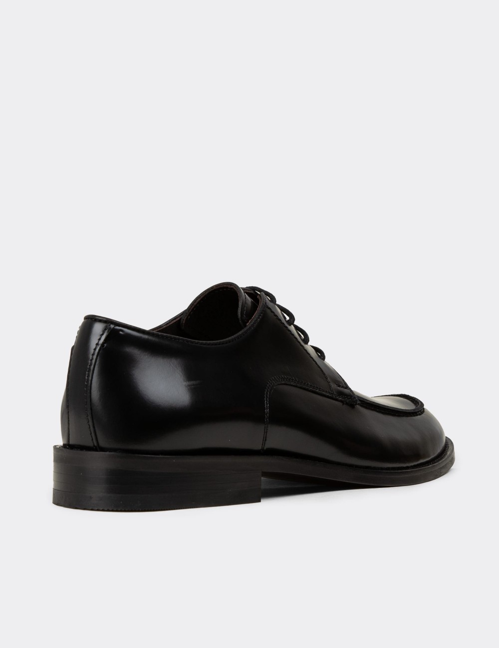 Black  Leather Classic Shoes - 01695MSYHM01