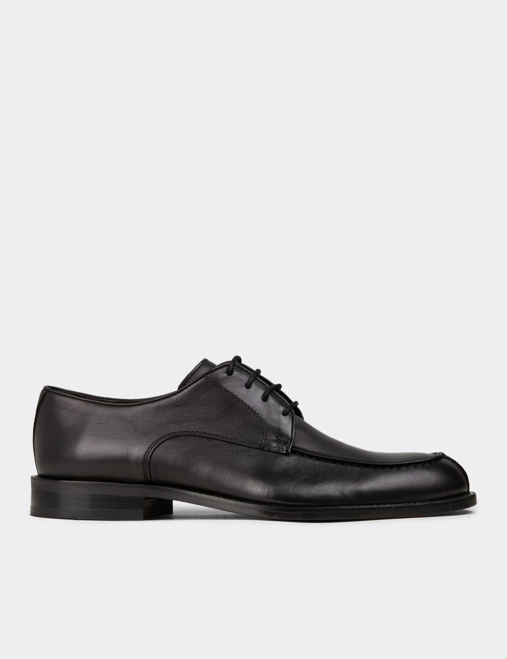 Black  Leather Classic Shoes - 01695MSYHM02