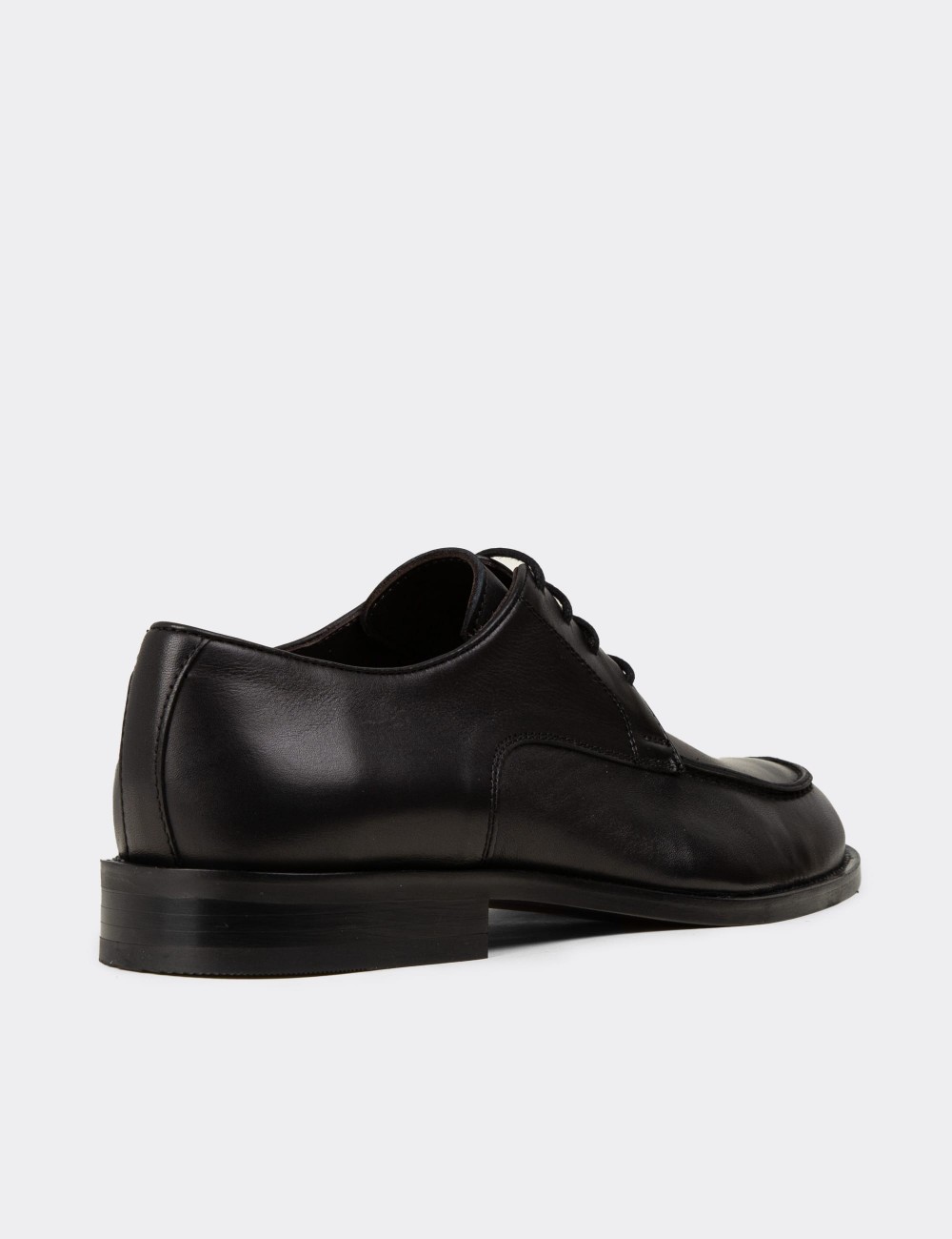 Black  Leather Classic Shoes - 01695MSYHM02