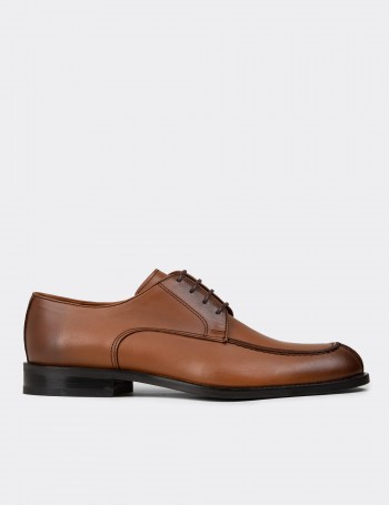 Tan  Leather Classic Shoes - 01695MTBAM01