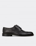 Black  Leather Oxford Shoes