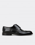Black  Leather Oxford Shoes